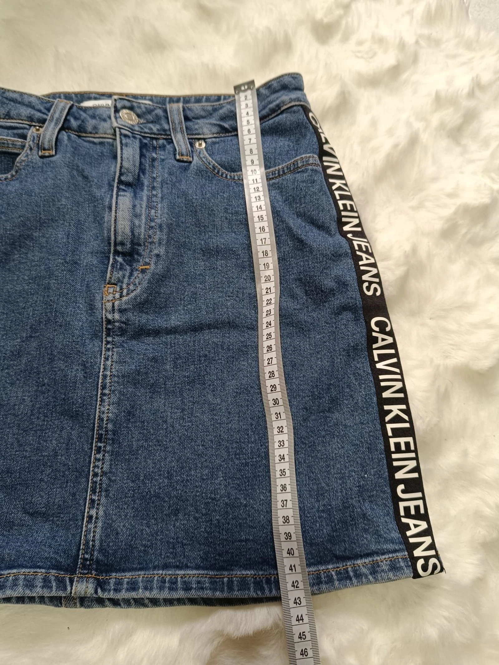 falda Calvin Klein vaquera algodón - jupe en jean mini femme – photo 5